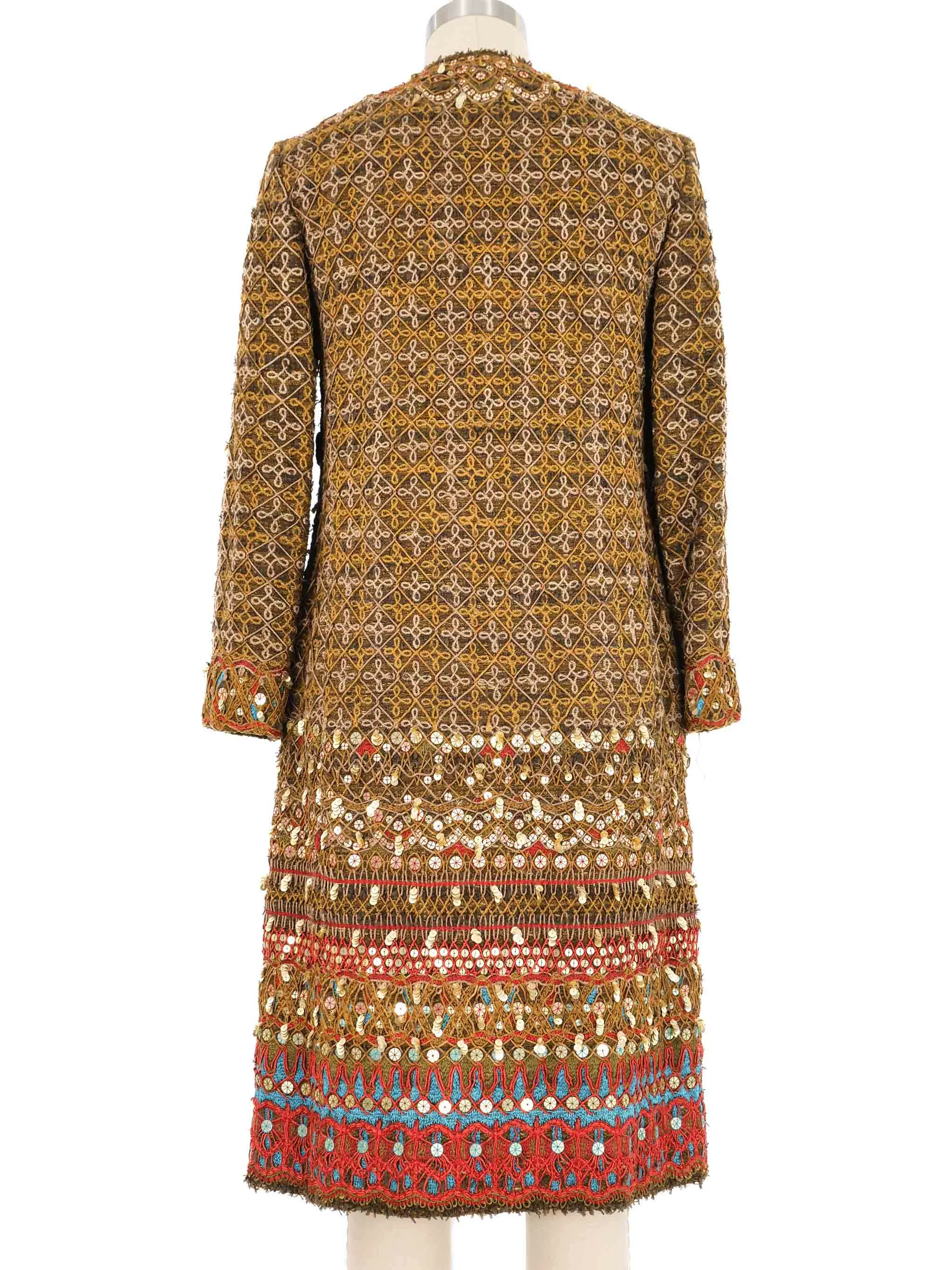 2010 Oscar de la Renta Sequin Accented Embroidered Jacket