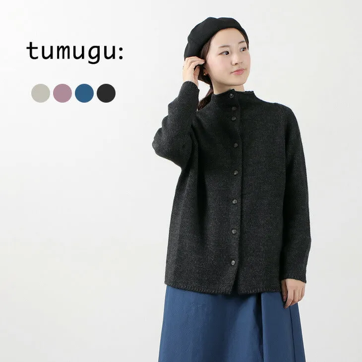 【20％OFF】TUMUGU（ツムグ） ウール アルパカ ニット 2WAY カーディガン / レディース / ニット / プルオーバー / ゆったり / TK21318 / WOOL ALPACA 2-WAY CARDIGAN【セール】