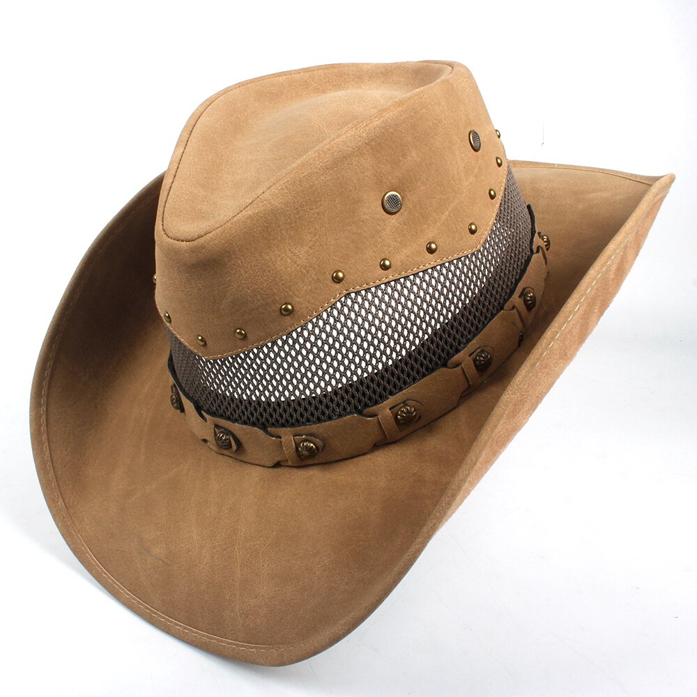 36 Stlye 100% Leather Men Western Cowboy Hat For Gentleman Dad Cowgirl Sombrero Hombre Caps Big Size XXL large head