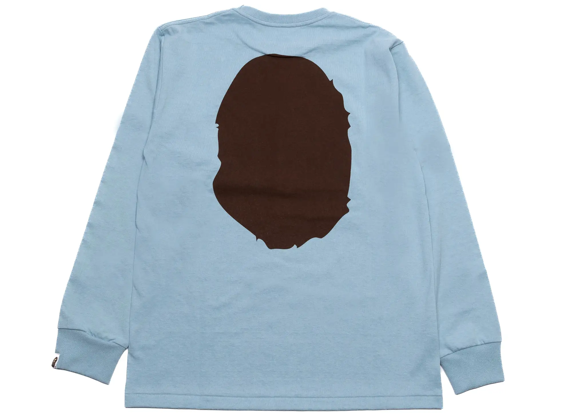 A Bathing Ape Big Ape Head L/S Tee in Sax xld