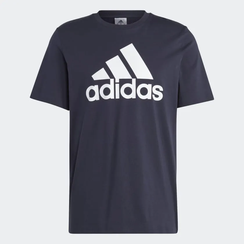 ADIDAS MEN'S ESSENTIALS SINGLE JERSEY BIG LOGO NAVY TEE