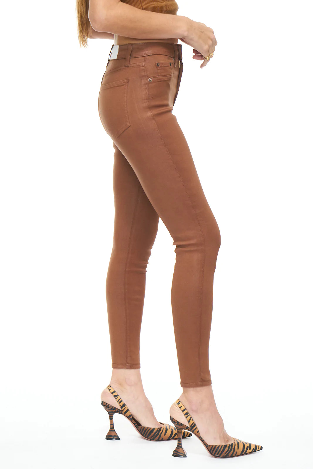 ALINE COGNAC SKINNY HIGH RISE