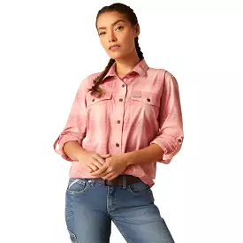 'Ariat' Women's Rebar 'Made Tough' DuraStretch Button Down - Mauveglow Plaid