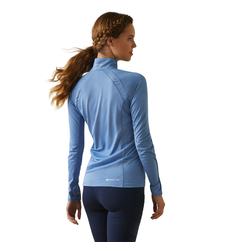 'Ariat' Women's Sunstopper 2.0 1/4 Zip Baselayer - Ashleigh Blue