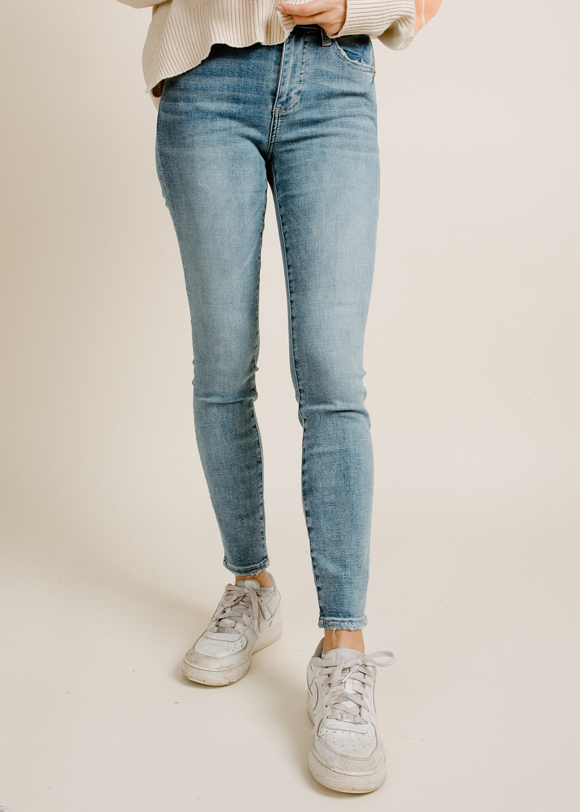 Audrey Midi Rise Skinny Denim - Hayes