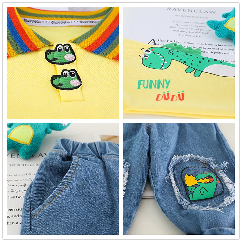 Baby Boys Dinosaur T Shirt Jeans