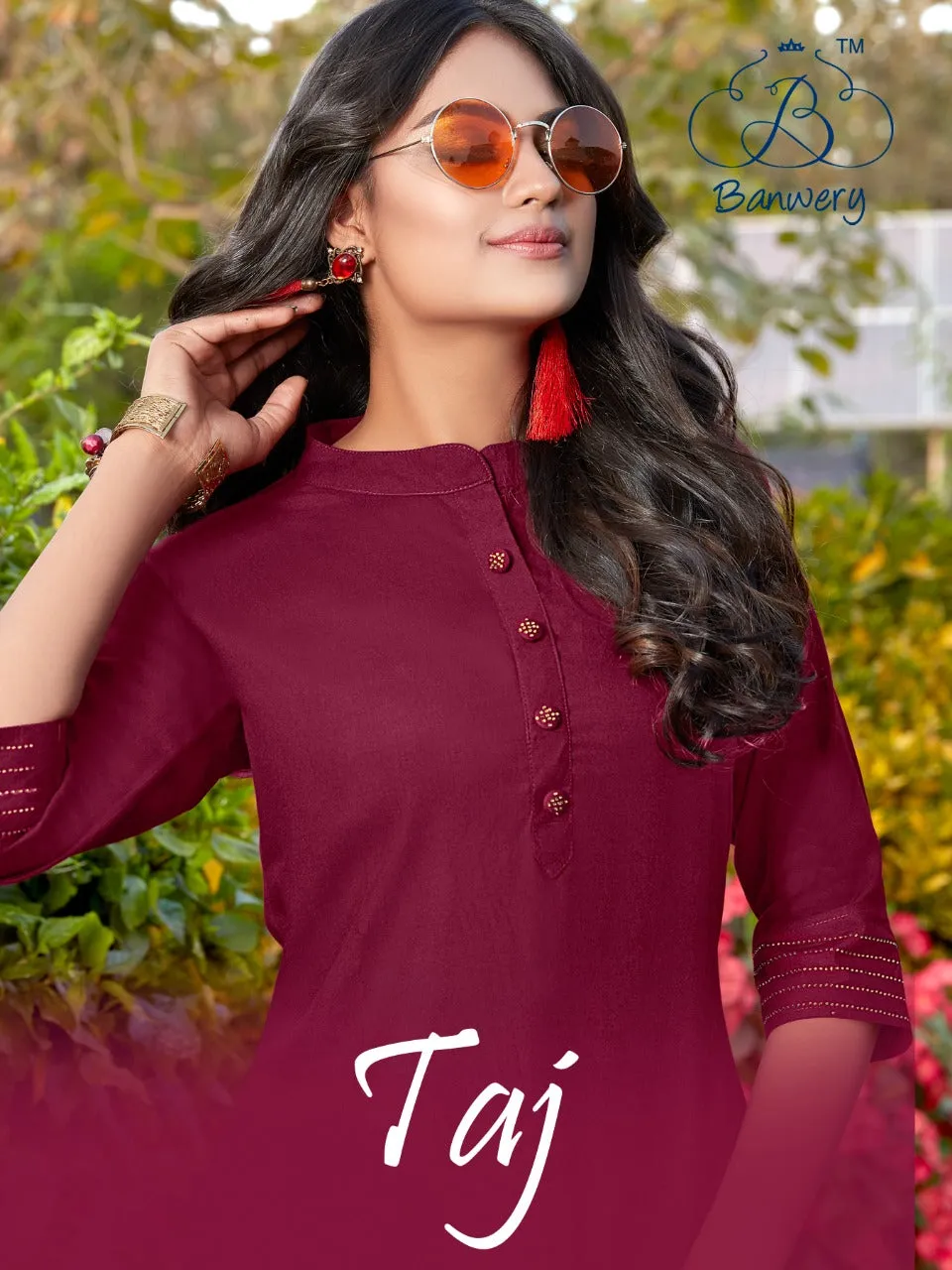 Banwery Taj Rayon Fancy Designer Kurti Collection