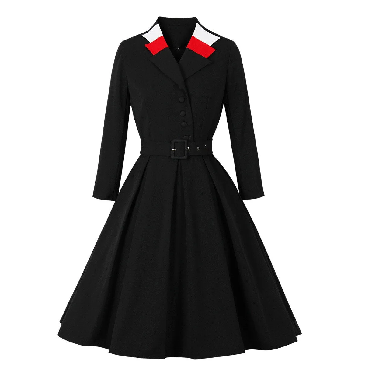 Blazer Dress Women Chic 50s 60s Vintage Sundress Autumn Fall Long Sleeve Suit Jacket Dresses Formal Office Ladies Vestidos Mujer