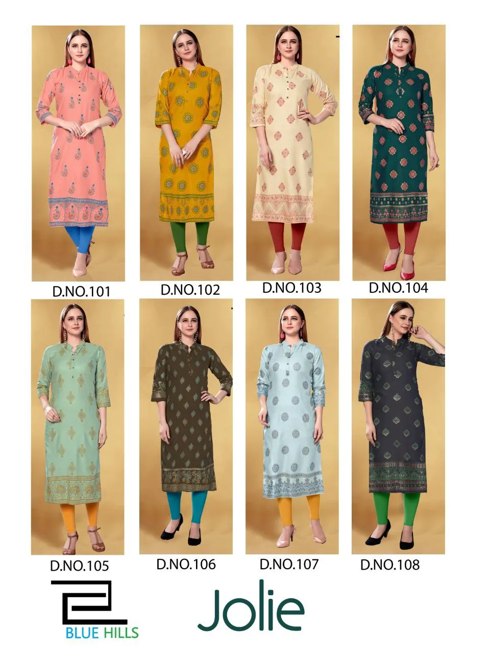 Blue Hills Presents Jolie Rayon Designer Kurti Collections