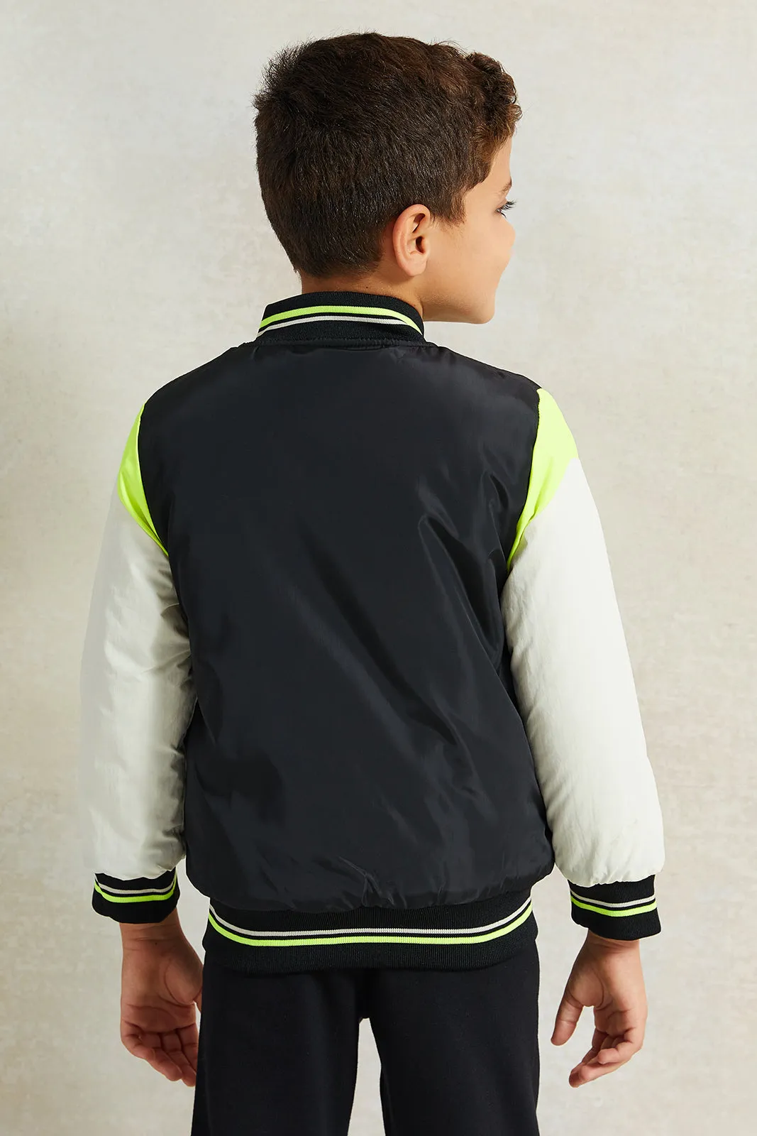 Boys Multicolour Printed  Baseball Jacket