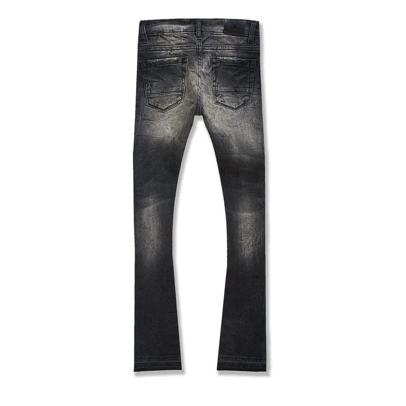 Boy's Stacked Rockport Denim, Jet Black