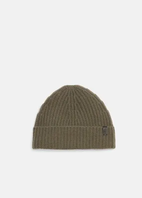 Cashmere Shaker-Stitch Beanie