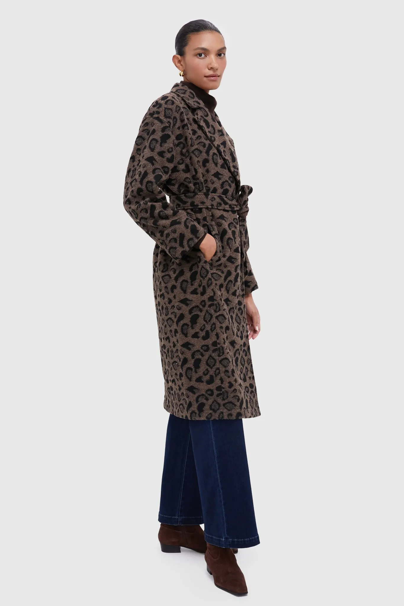 Cheetah Abbott Wrap Coat