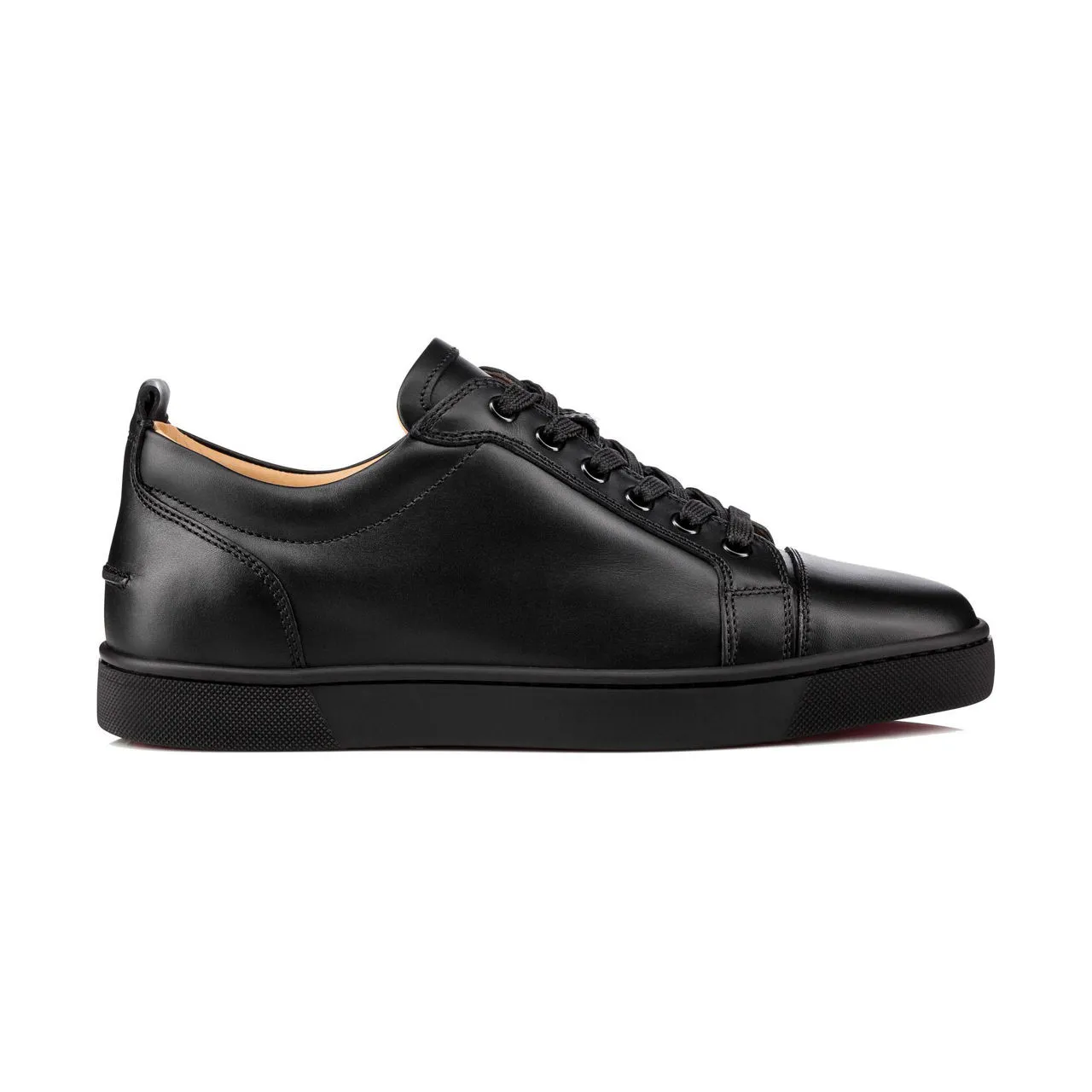 CHRISTIAN LOUBOUTIN Louis Junior Leather Trainers - Black