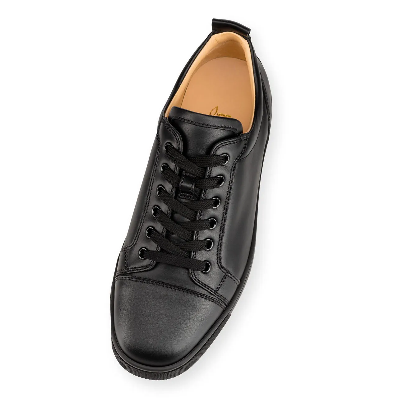 CHRISTIAN LOUBOUTIN Louis Junior Leather Trainers - Black