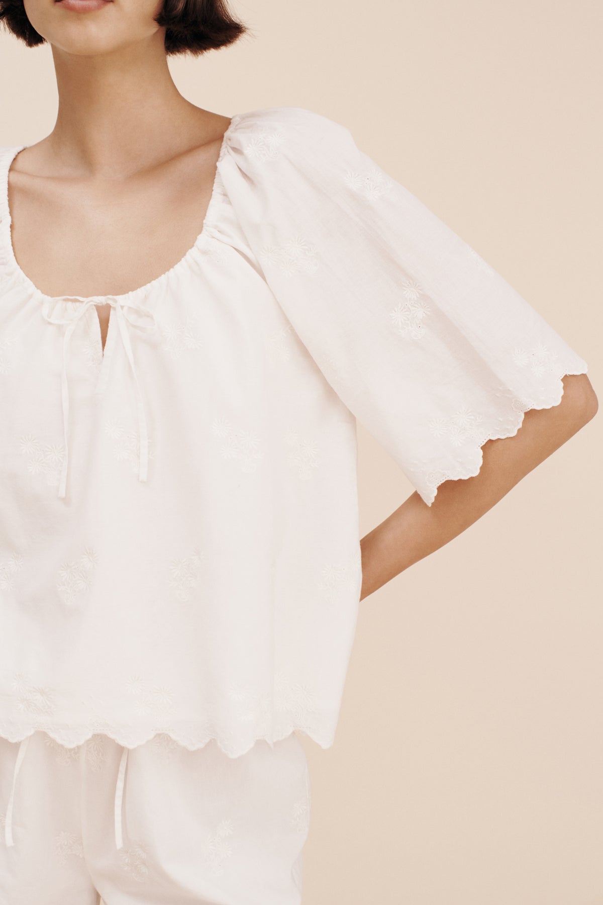 DAHLIA TOP - VINTAGE WHITE