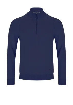 Daniel Grahame Quarter Zip Sweater, Blue