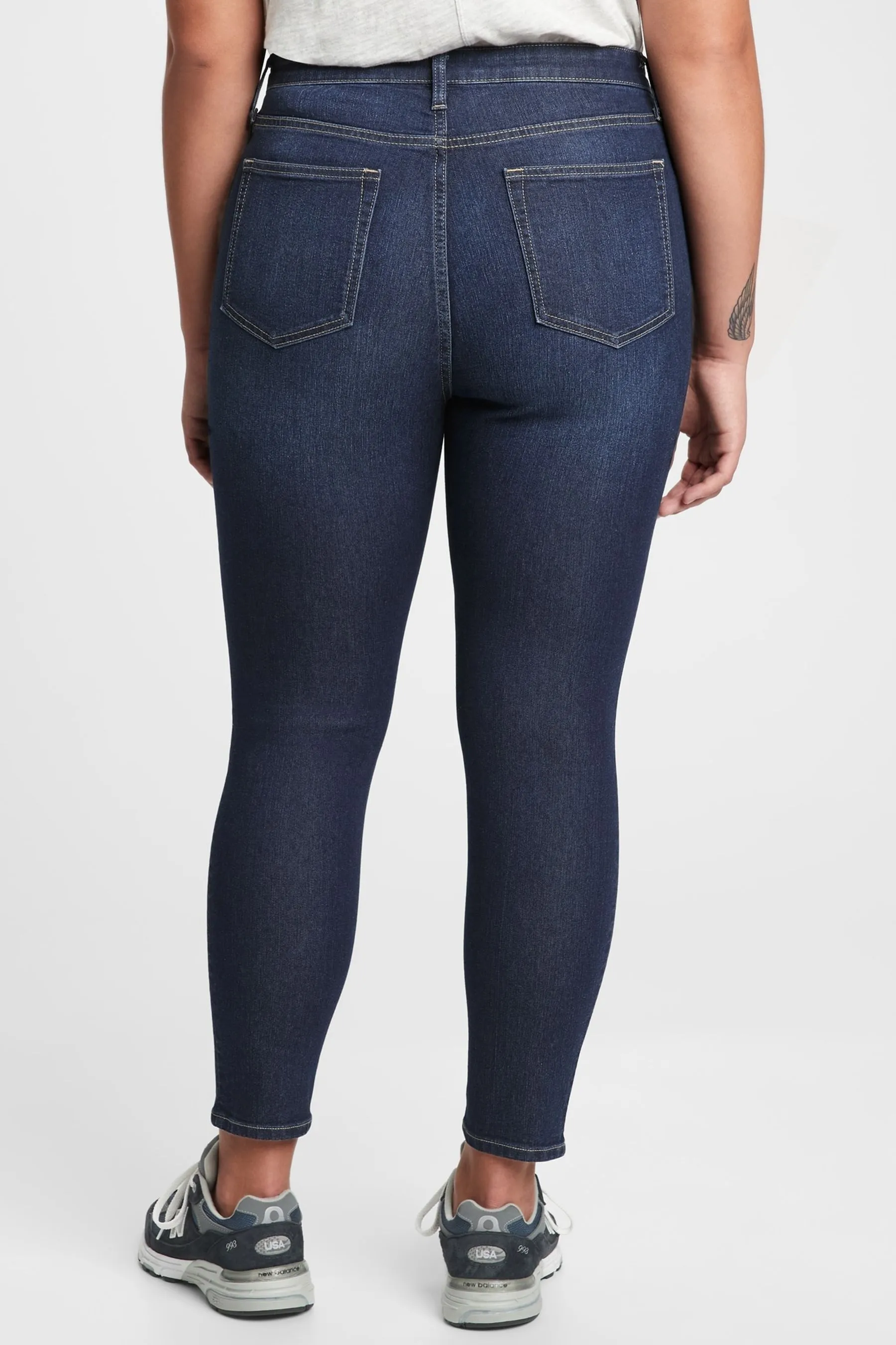 Dark Wash Blue Super Skinny Stretch High Waisted Jeggings