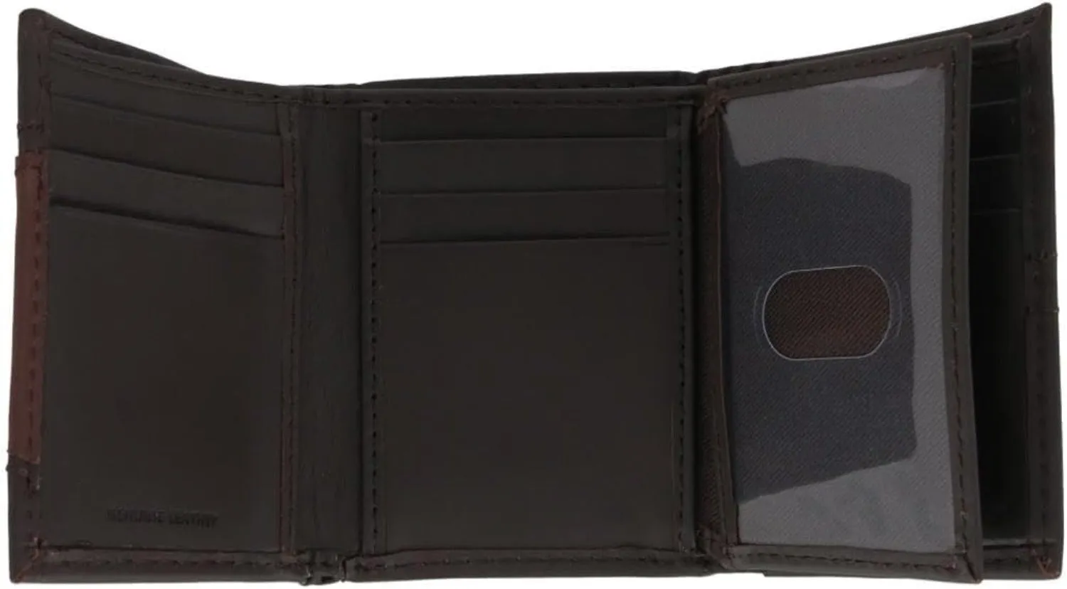 Dickies Unisex Leather Logo Patch Trifold Wallet