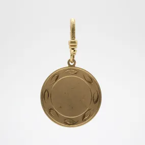 Elizabeth Engravable Vintage 1950's Etched Goldfill Coin Charm