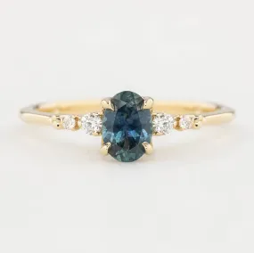 Estel Luxe Ring - 0.73ct Teal Blue Green Montana Sapphire (One of a kind)