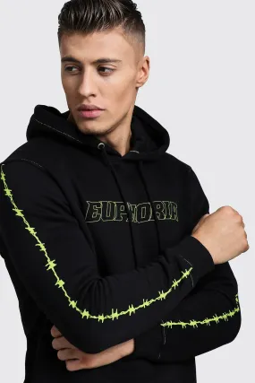 Euphoria Neon Print Over The Head Hoodie