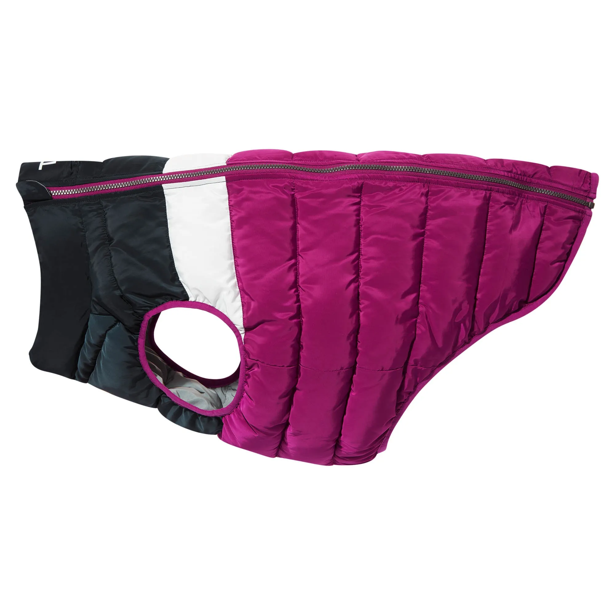 Fetch Padded Dog Coat XL - Purple Berry/Dark Indigo/Optic White