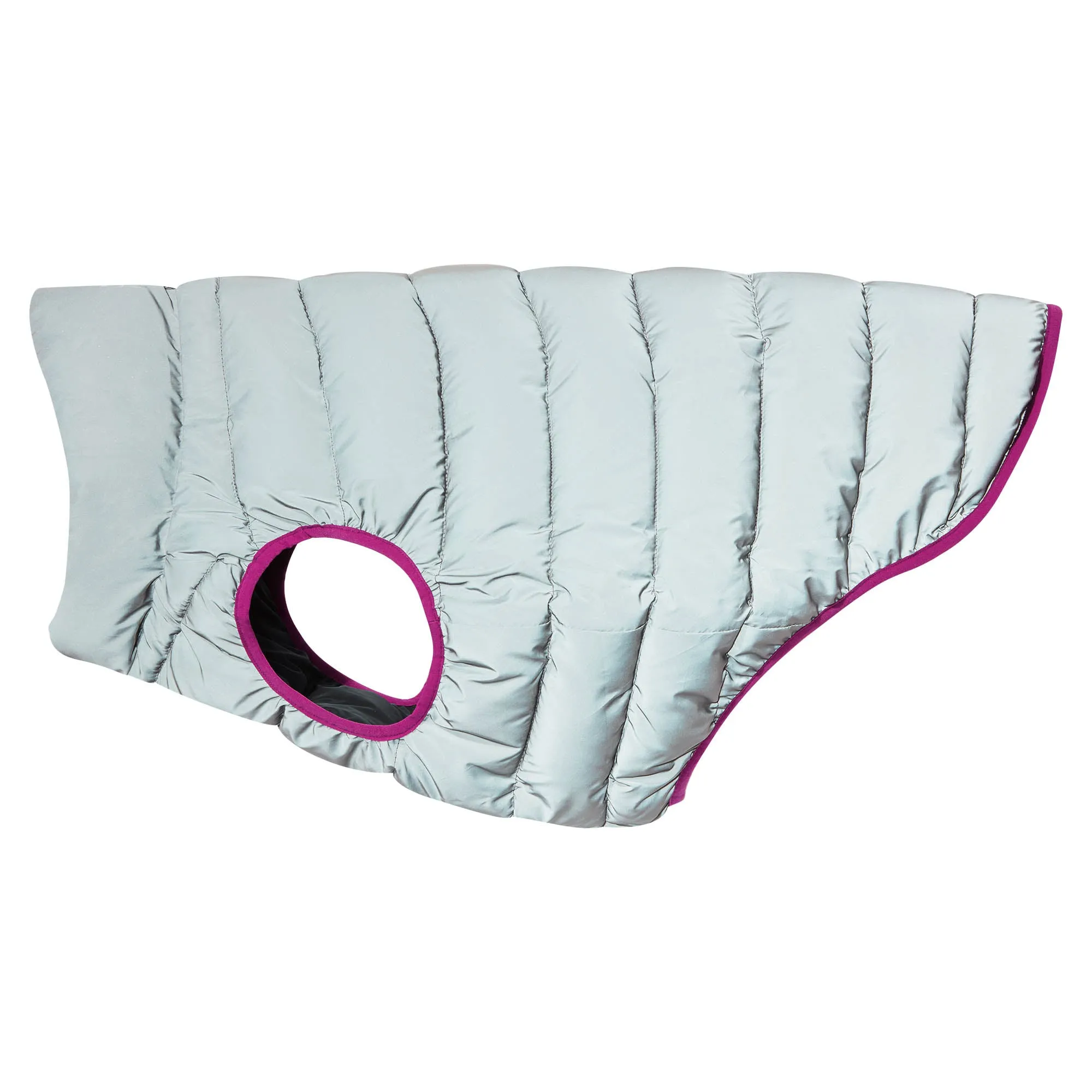 Fetch Padded Dog Coat XL - Purple Berry/Dark Indigo/Optic White