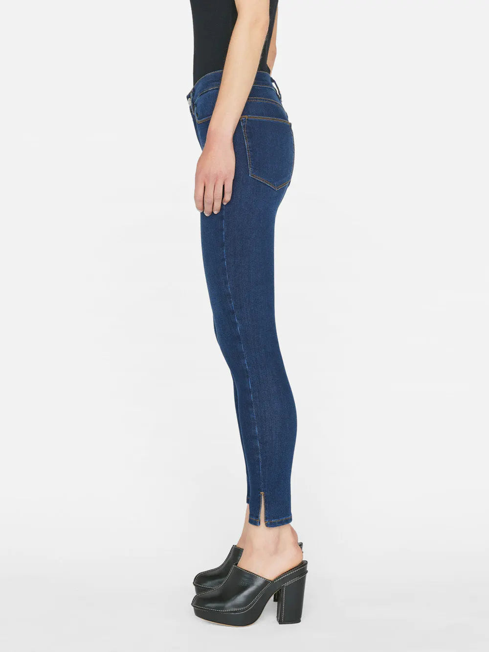 Frame - Le High Skinny Side Slit - Majesty