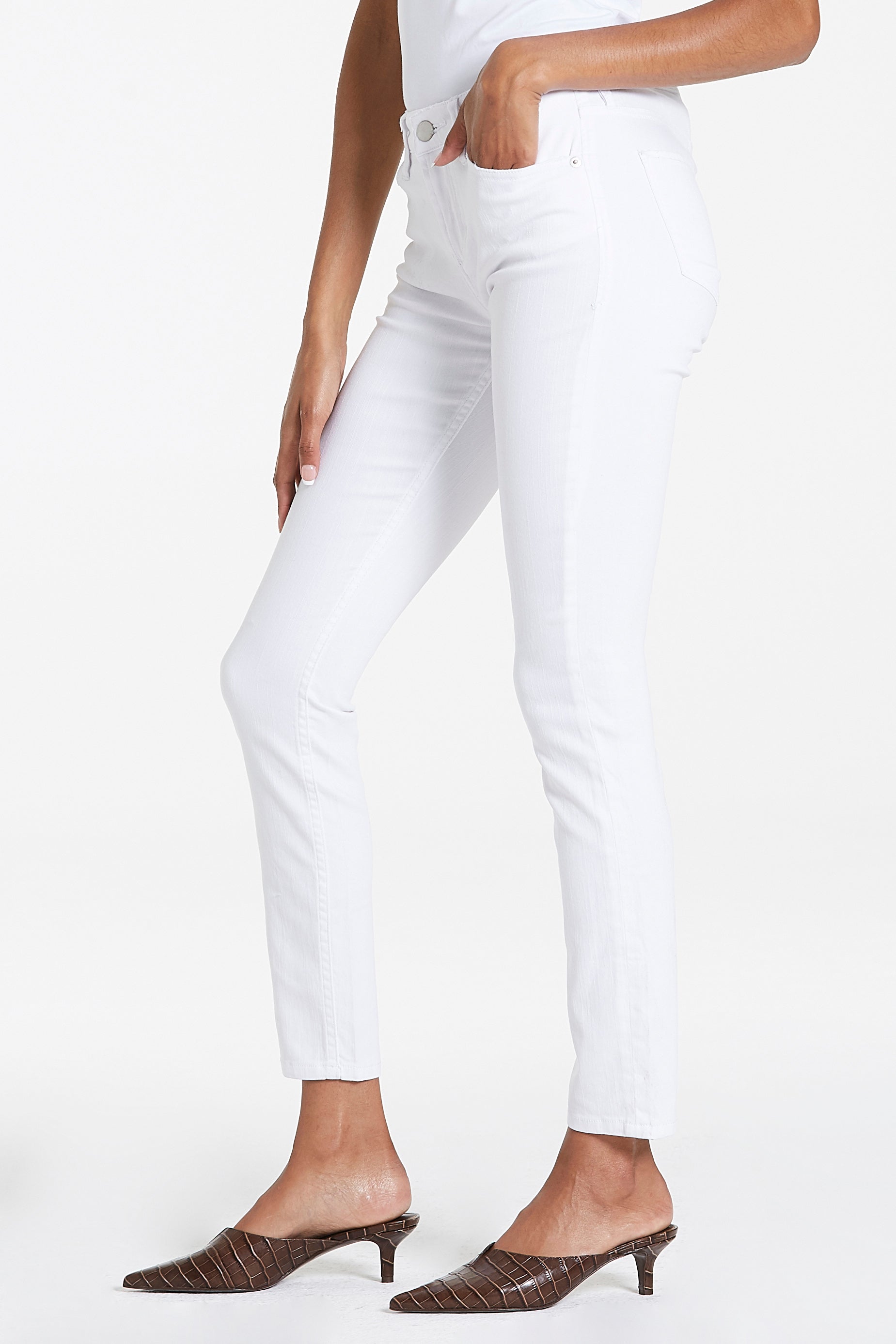 Gisele High Rise Skinny Jeans White