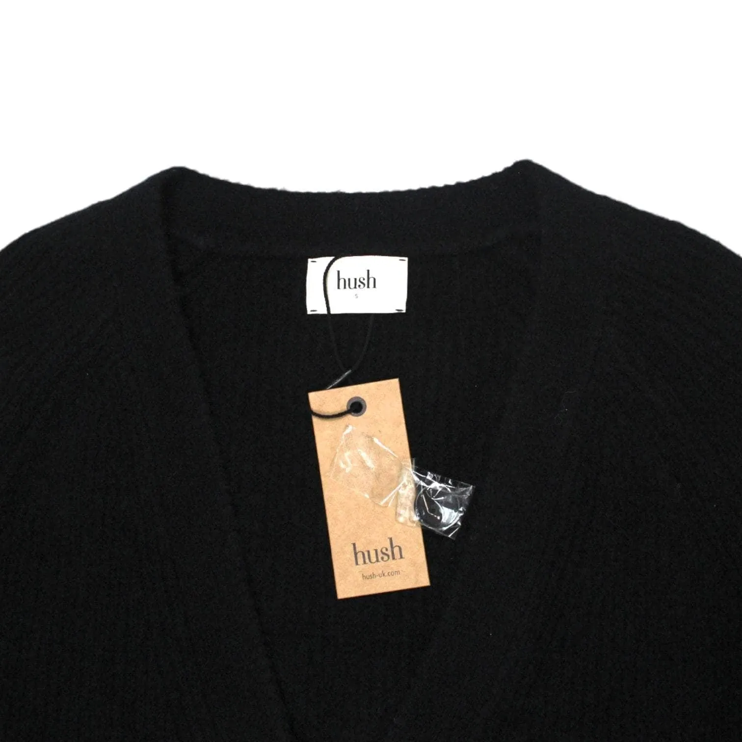 Hush Black Ribbed Knit Cardigan