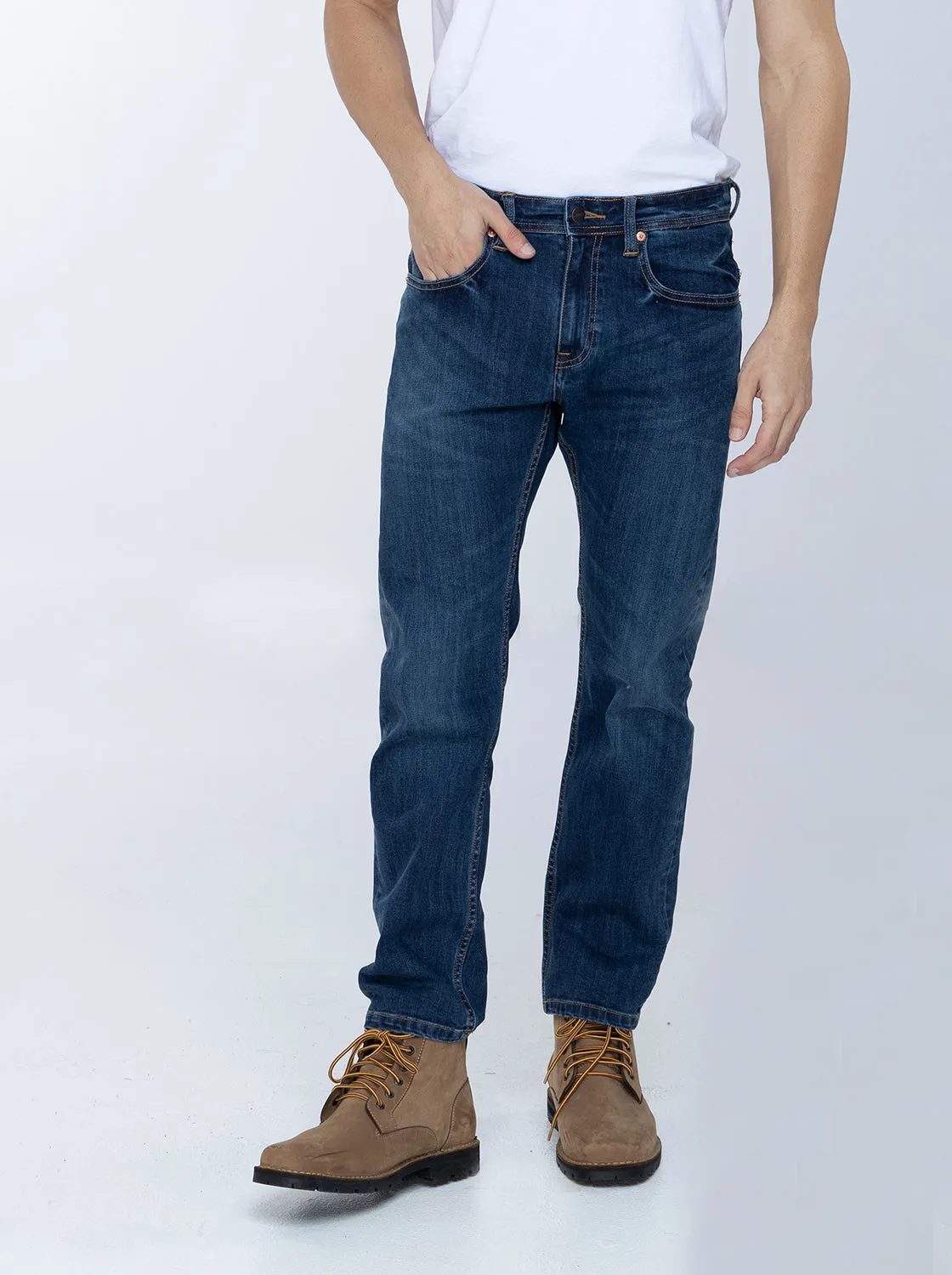 Jag Men's Tapered Jeans in Blue Rebel