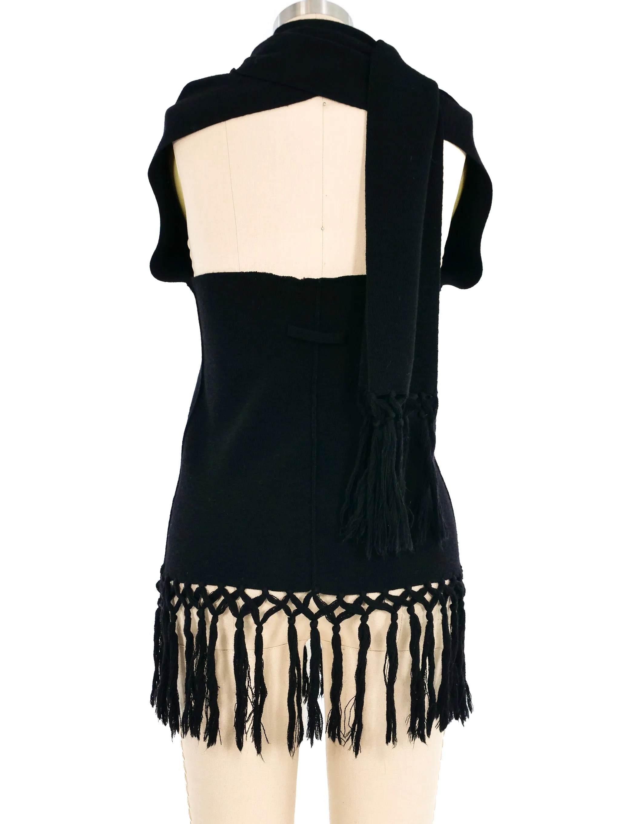 Jean Paul Gaultier Halter Wrap Sweater Top