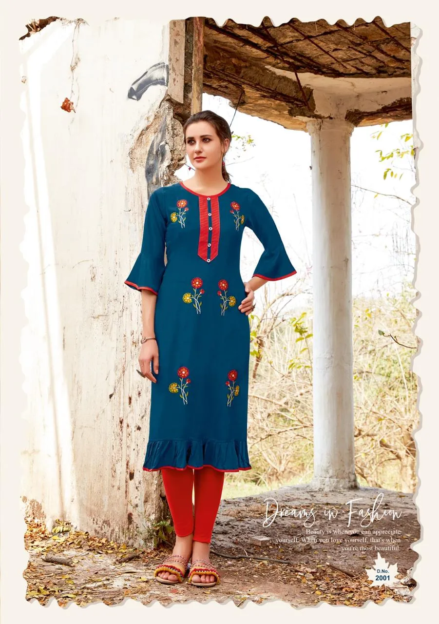 Jinesh Nx Candy Rayon Slub Designer Kurti Collection