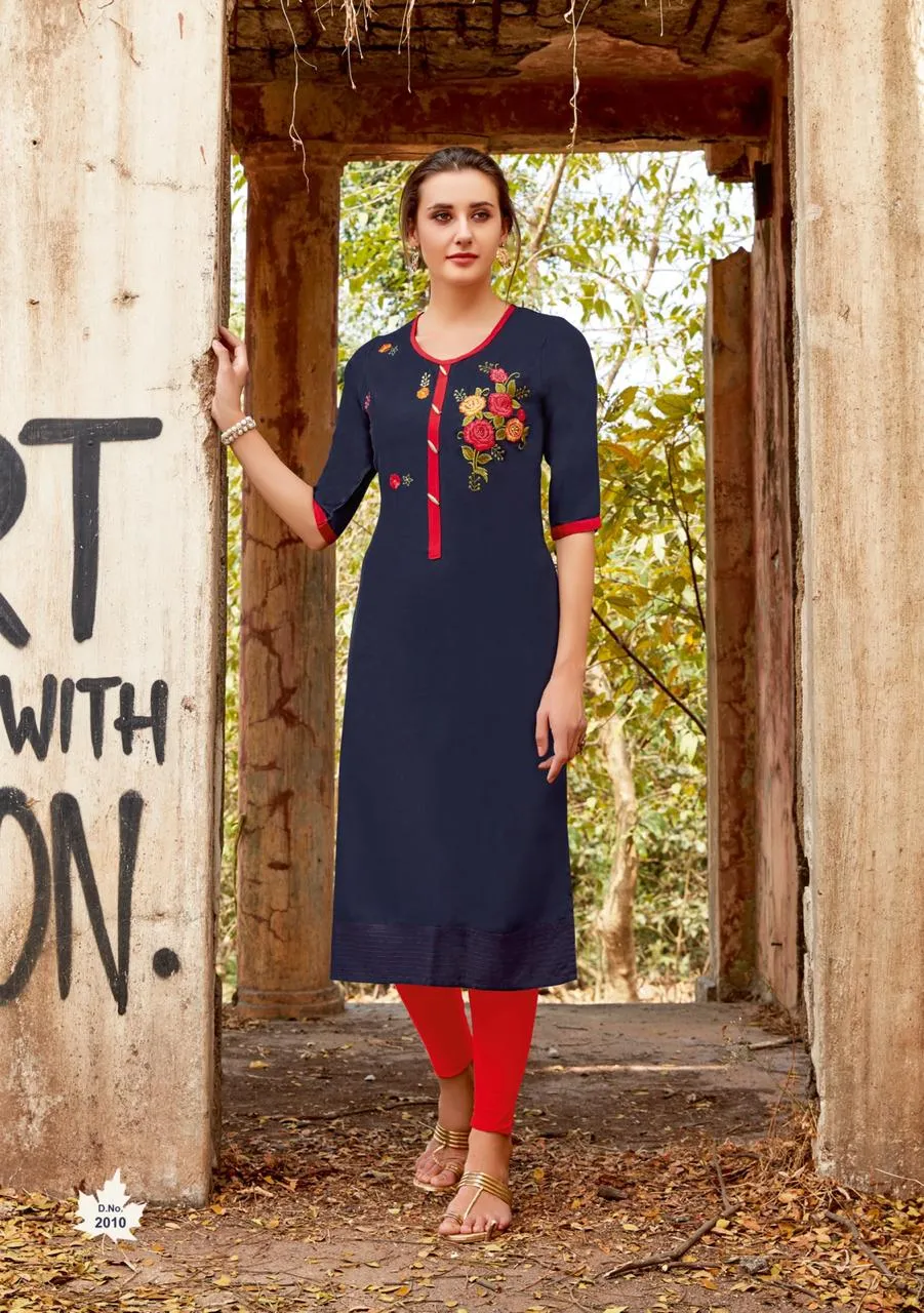 Jinesh Nx Candy Rayon Slub Designer Kurti Collection