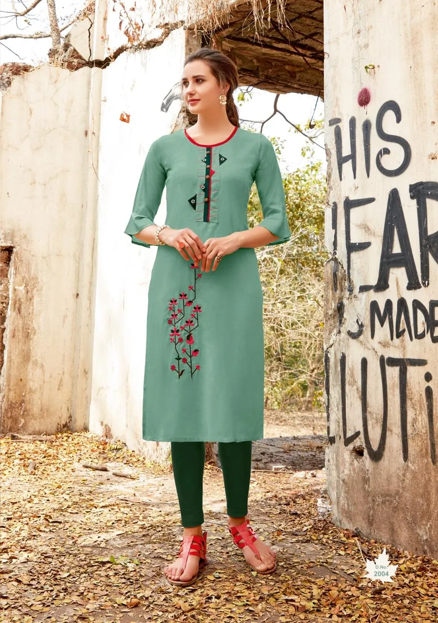 Jinesh Nx Candy Rayon Slub Designer Kurti Collection