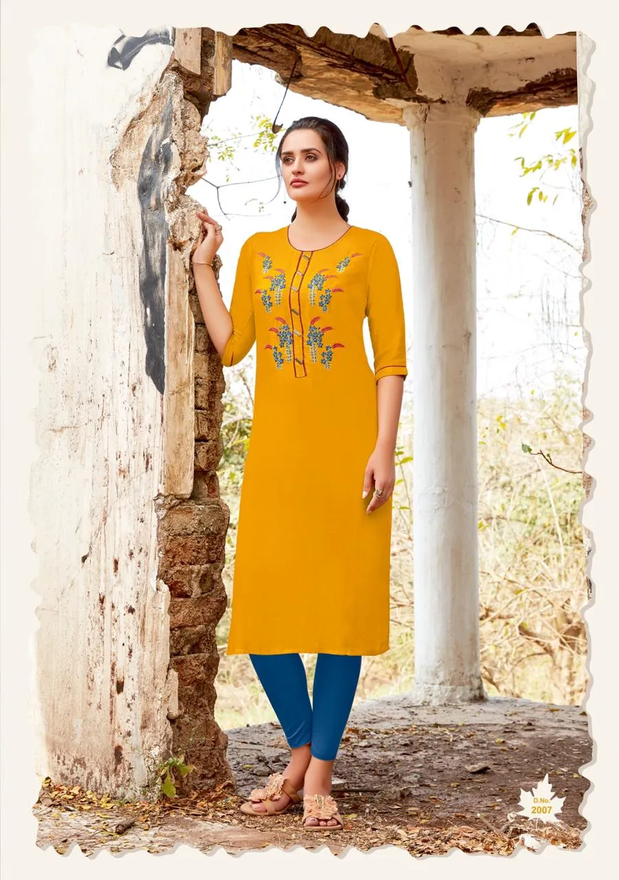 Jinesh Nx Candy Rayon Slub Designer Kurti Collection