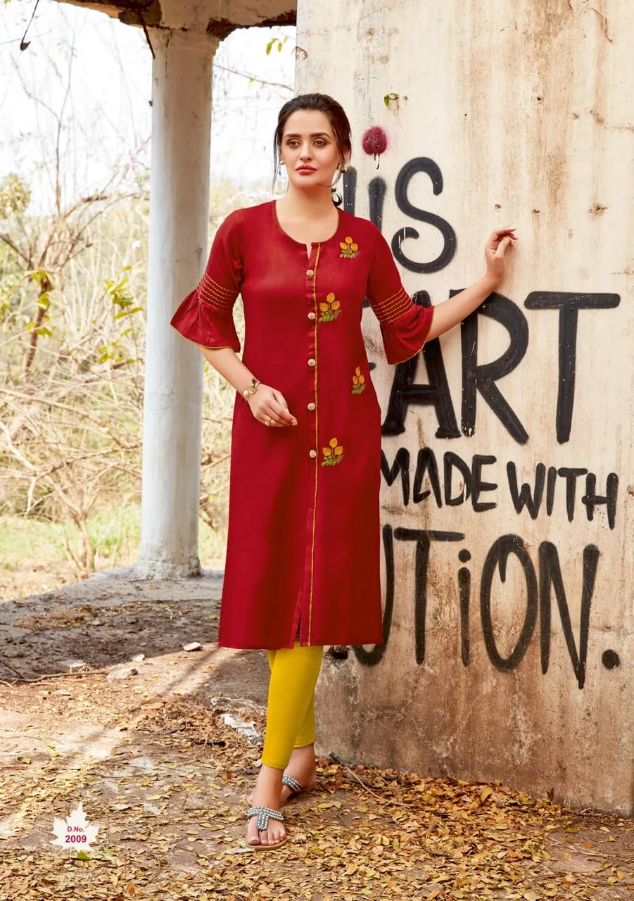 Jinesh Nx Candy Rayon Slub Designer Kurti Collection