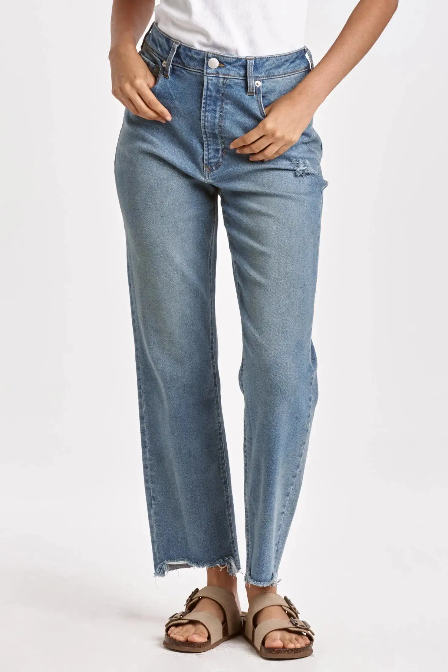 Jody High Rise Cropped Straight Jeans