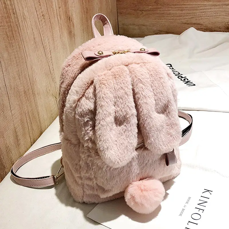 Kawaii Bunny Ear Plush Backpack AD12763