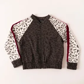 Leopard Color Block Cardigan