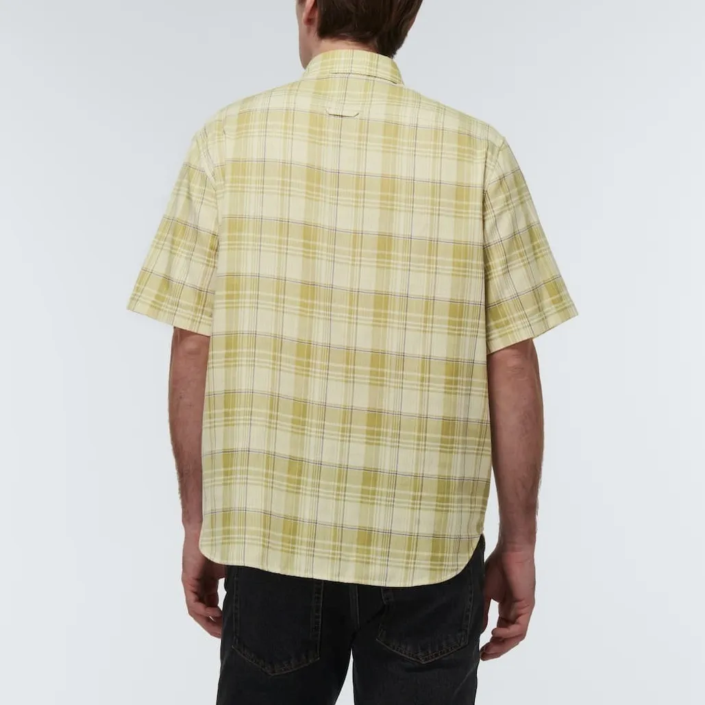 LOEWE  |Gingham Unisex Street Style Leather Cotton Short Sleeves