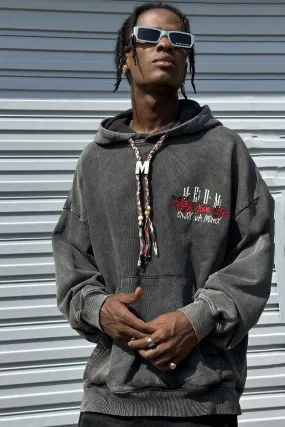 Logo Embroidered Washed Hoodie