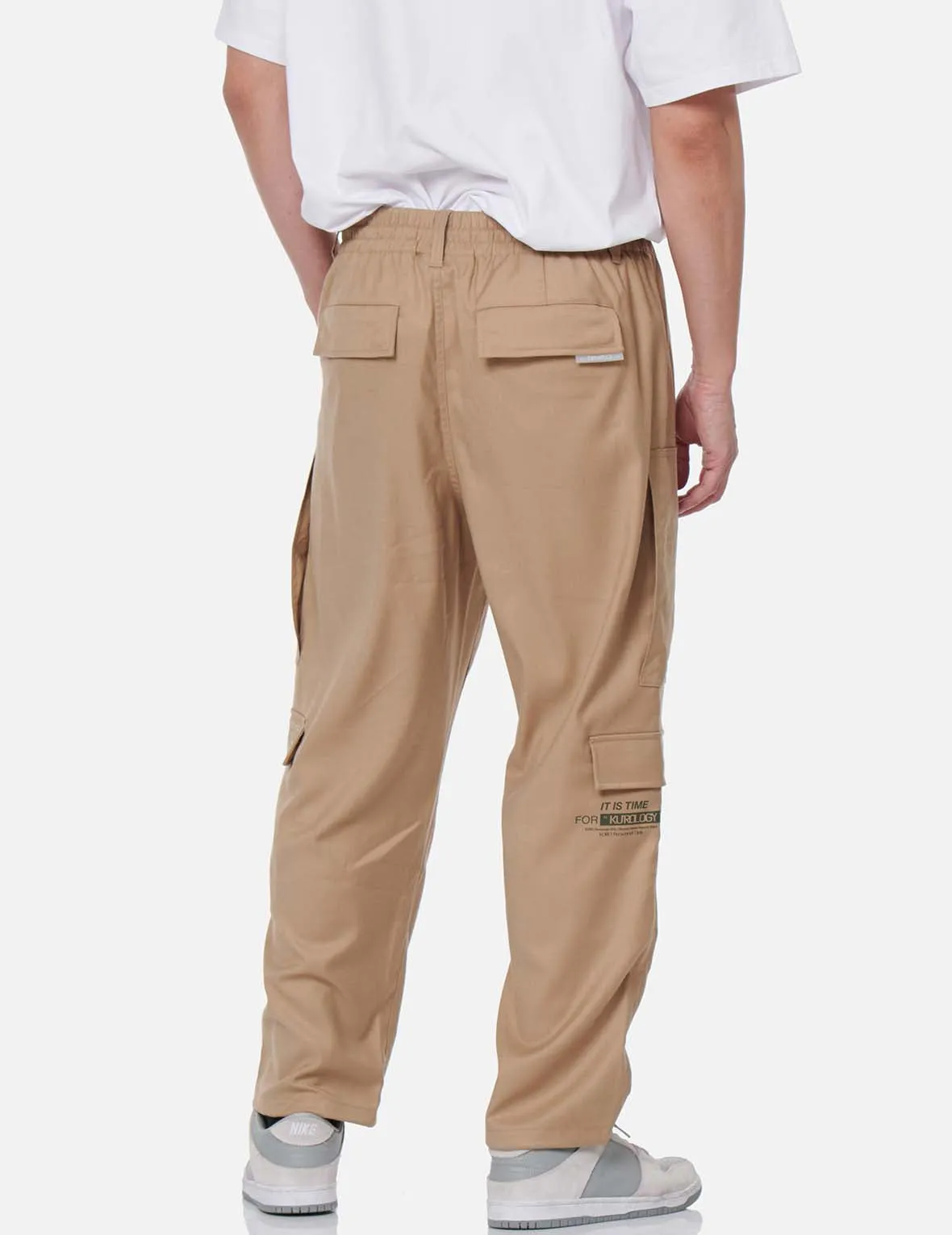 Logo Patch Wide Leg Cargo Pants