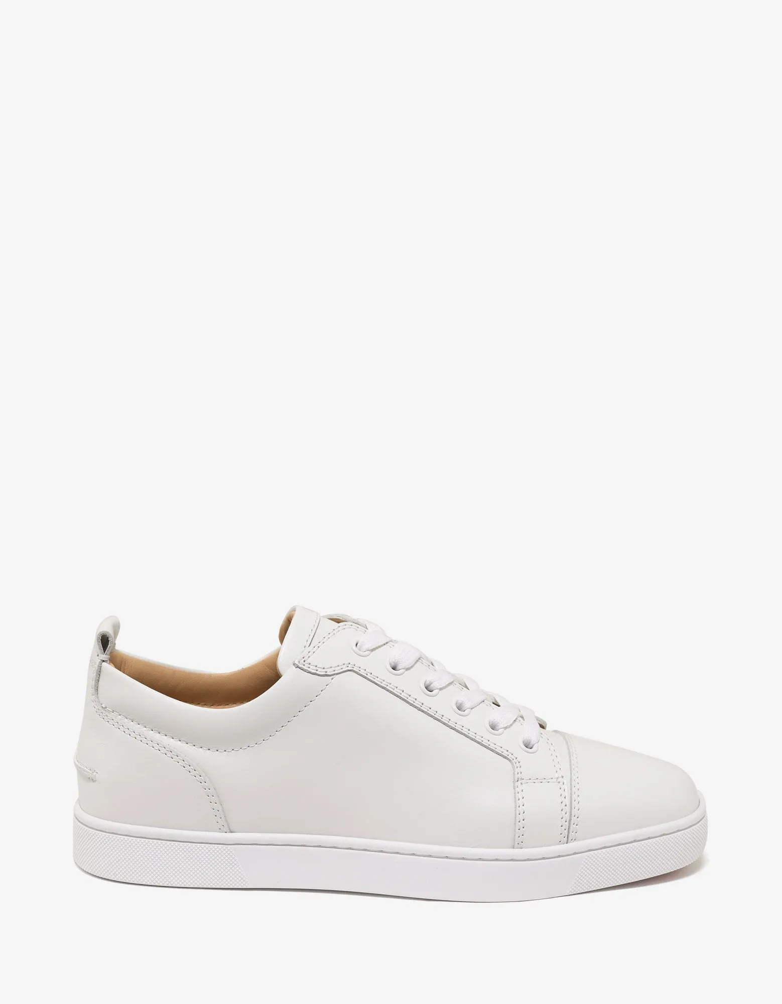 Louis Junior Flat White Leather Trainers -