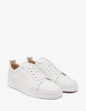 Louis Junior Flat White Leather Trainers -