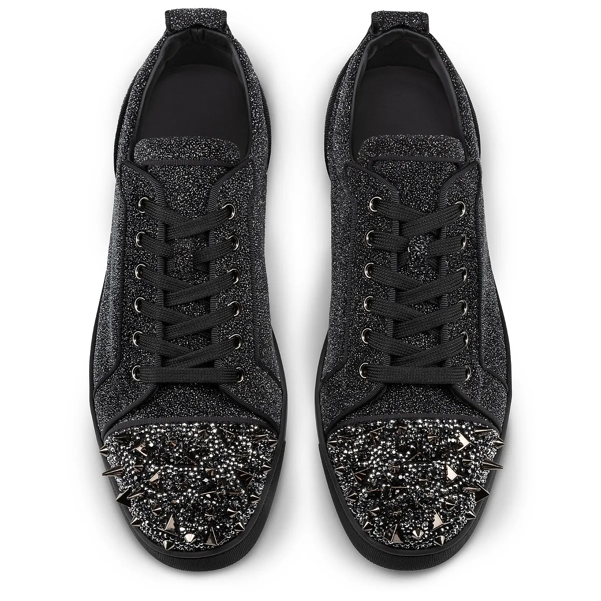 Louis Junior P Pik Pik Strass Sneakers - Suede, leather Comete and strass - Black - Men