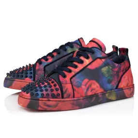 Louis Junior Spikes  Sneakers - Roses printed calf leather and spikes - Multicolor - Men