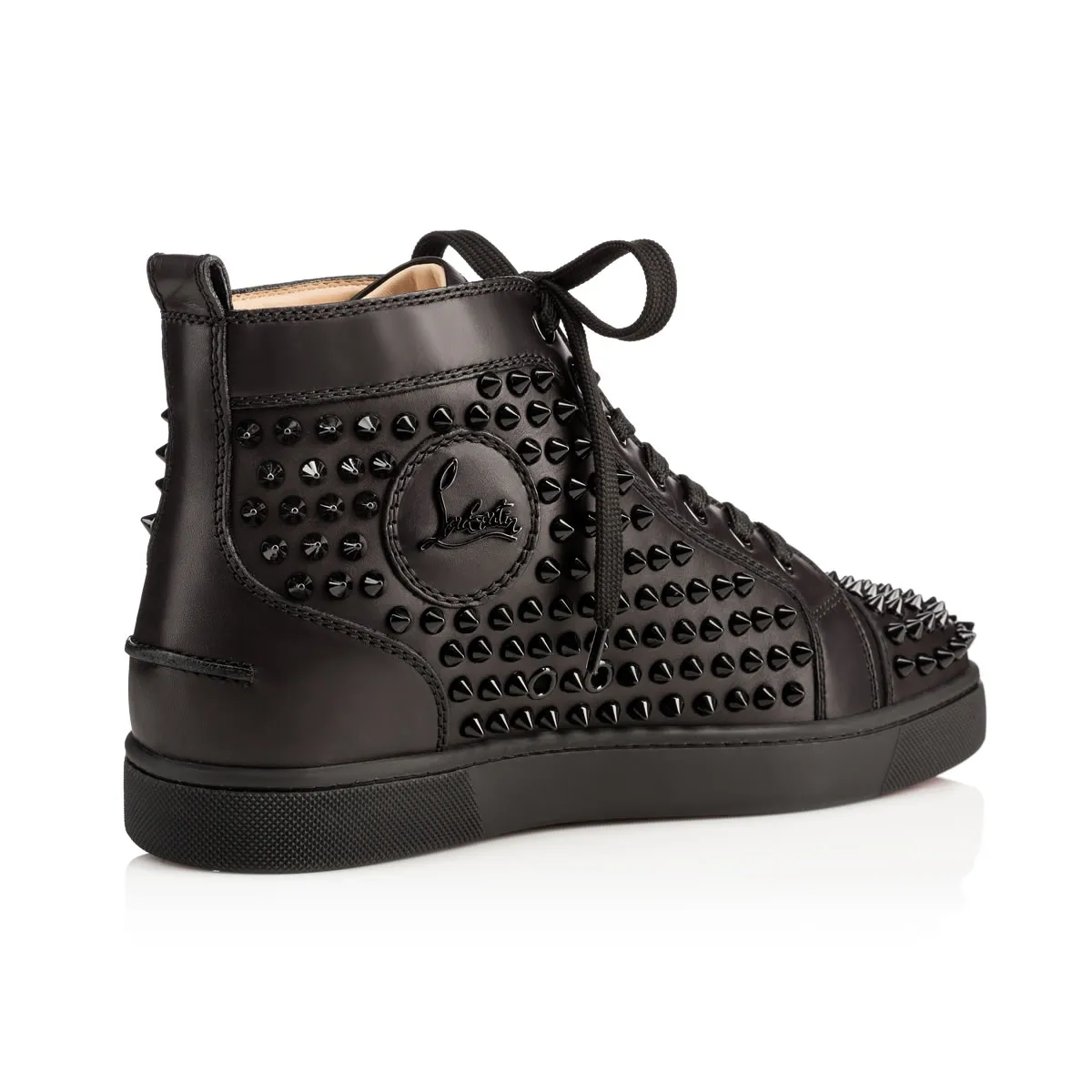 Louis Spikes Sneakers - Calf leather and spikes - Black - Men