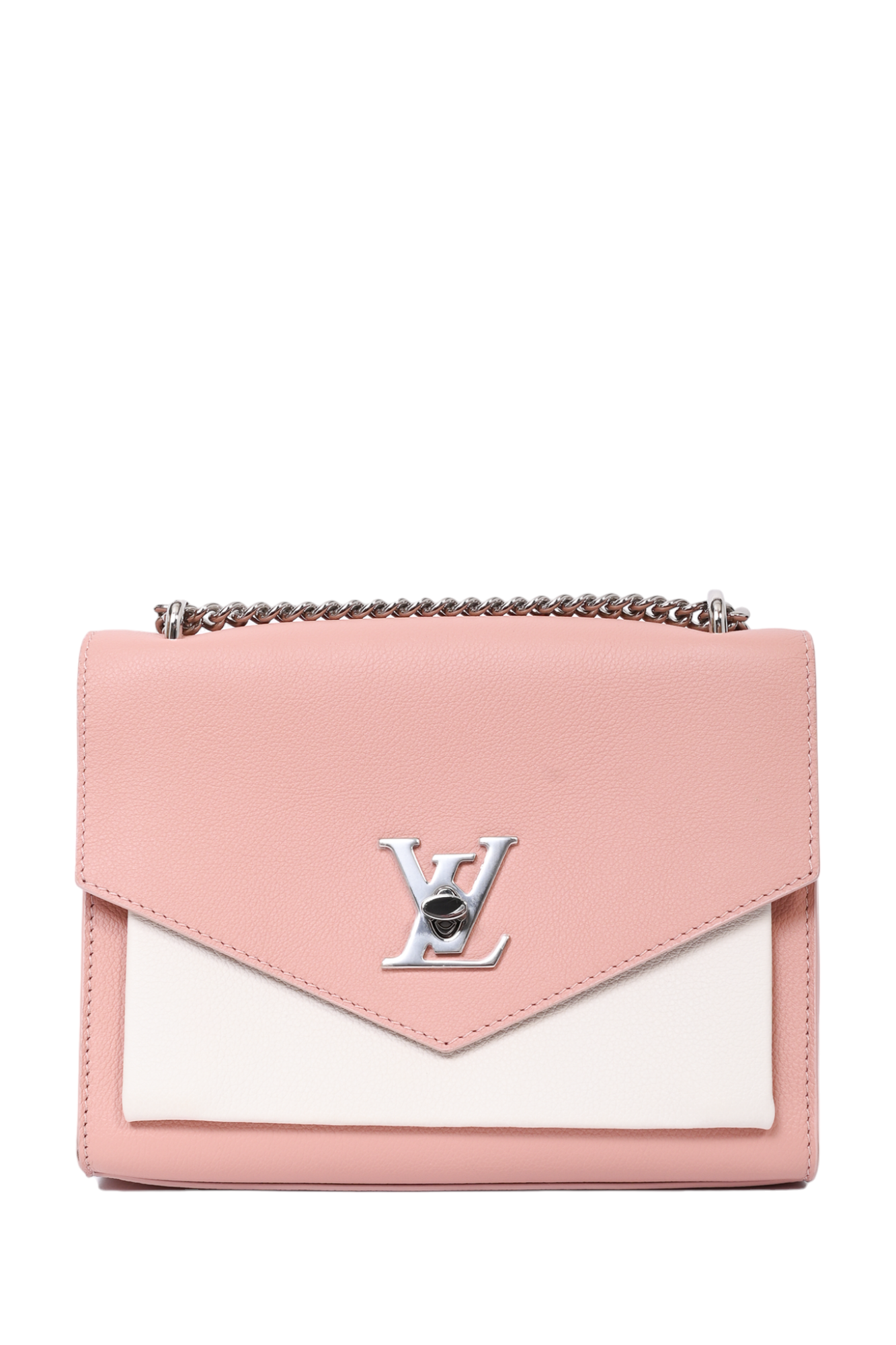 Louis Vuitton 2018 Pink/White Leather Mylockme Crossbody Bag